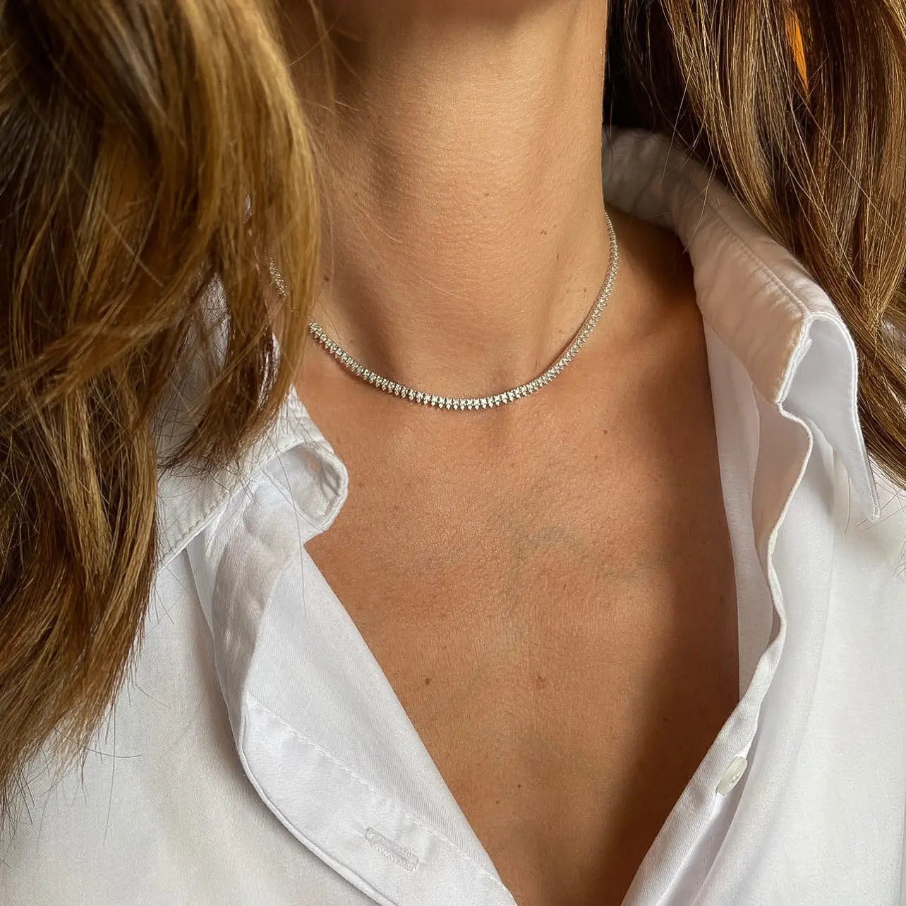 Lorena Diamond Tennis Necklace - Image 3