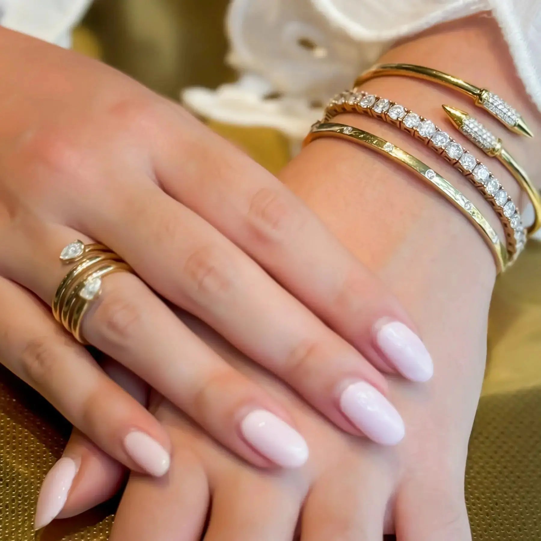 Seven Dot Diamond Bangle - Image 7