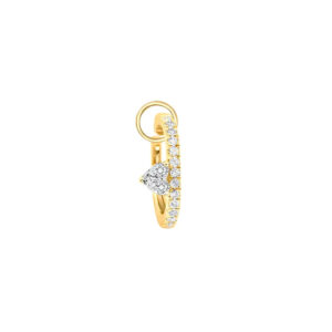 Yellow Gold Heart Diamond Ear Clip